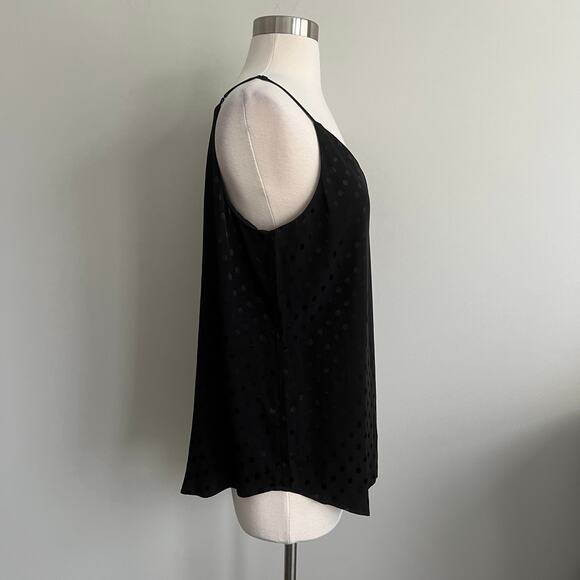 Express Black On Black Polka Dot Tank Medium NWT - Picture 3 of 9